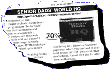 Atari Computing review of Senior Dads website